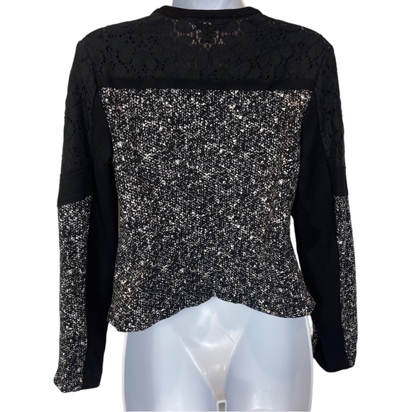 Woman's Cato Lace Scoop Neck Long Sleeve Full Zip Blazer Sz 2. Under lining - Picture 9 of 10